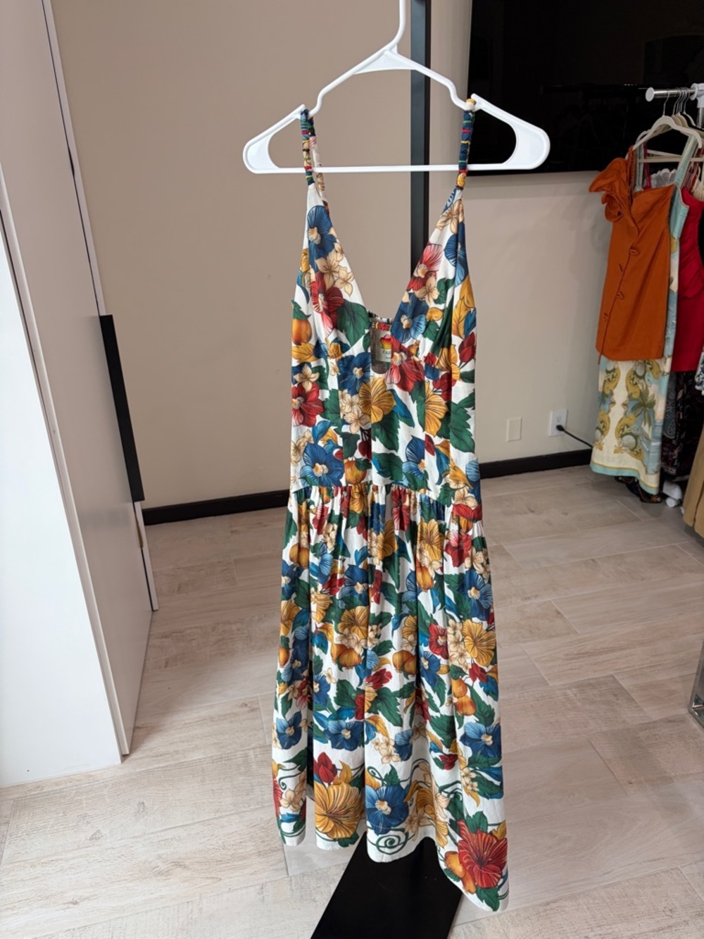 Farm Rio: Off-White Tropi Embroidered Maxi Dress - Picture 4 of 11